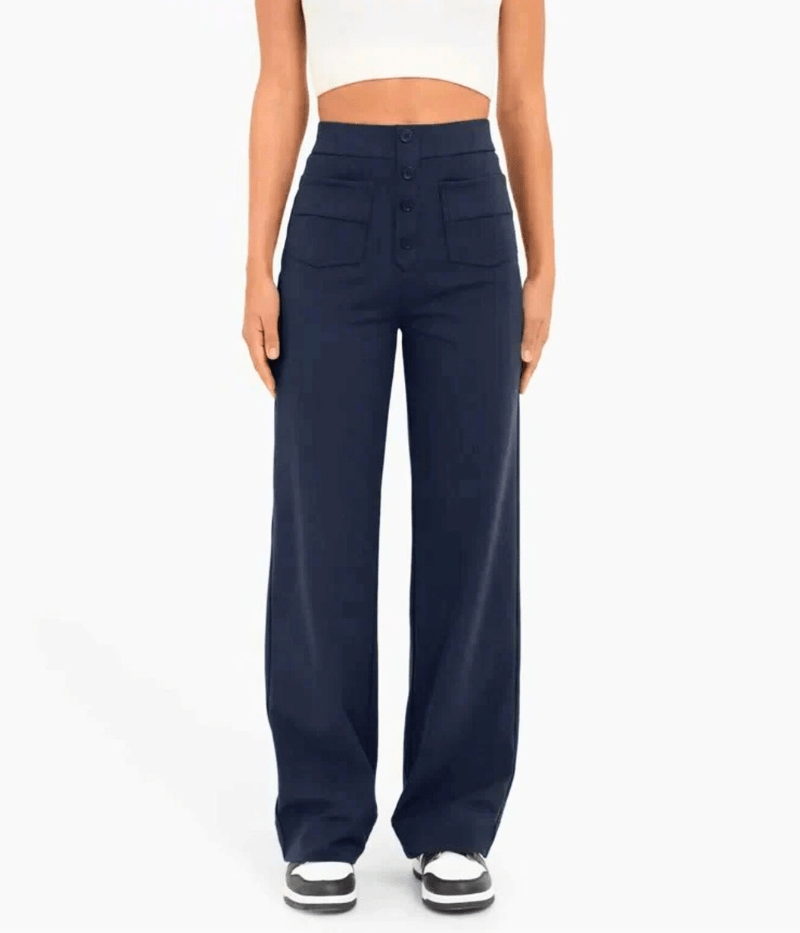WW | Hoch Taillierte Damenhose Elastisch & Bequem Trendiges Design
