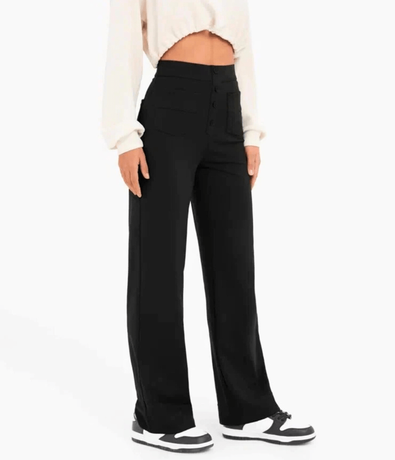 WW | Hoch Taillierte Damenhose Elastisch & Bequem Trendiges Design
