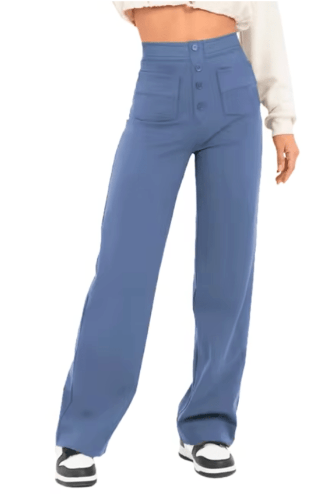 WW | Hoch Taillierte Damenhose Elastisch & Bequem Trendiges Design