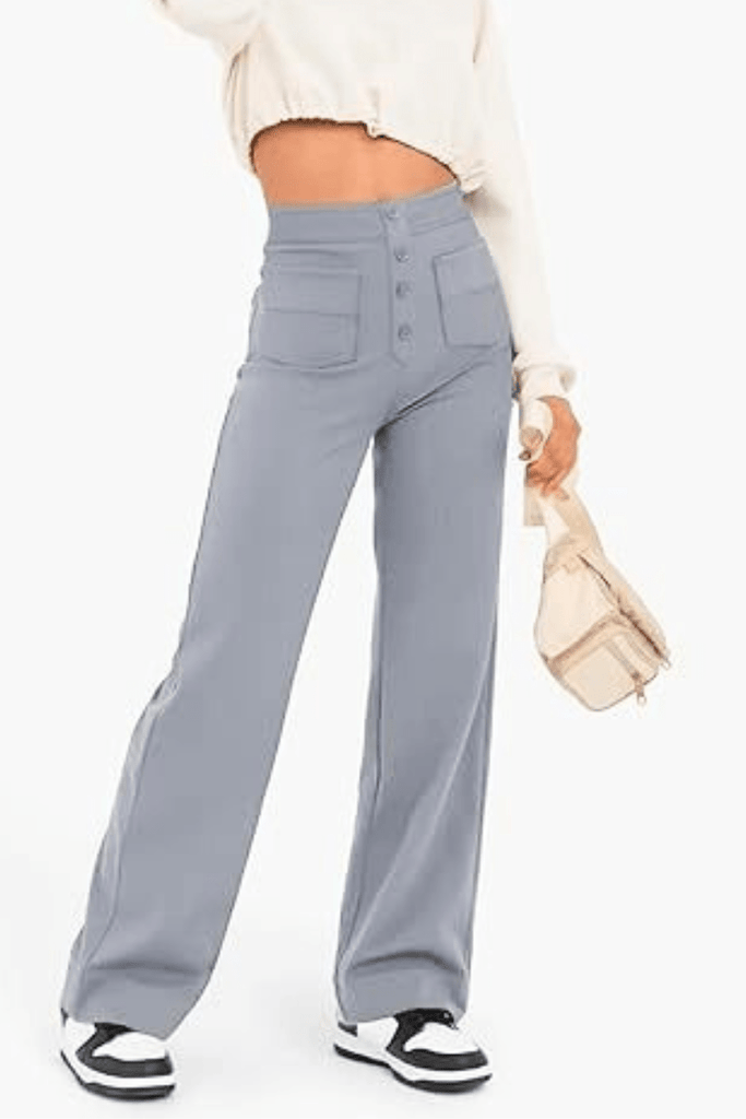 WW | Hoch Taillierte Damenhose Elastisch & Bequem Trendiges Design