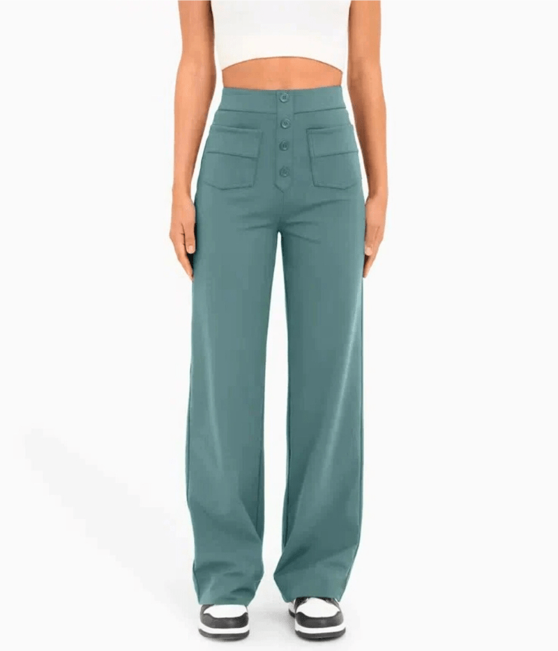 WW | Hoch Taillierte Damenhose Elastisch & Bequem Trendiges Design