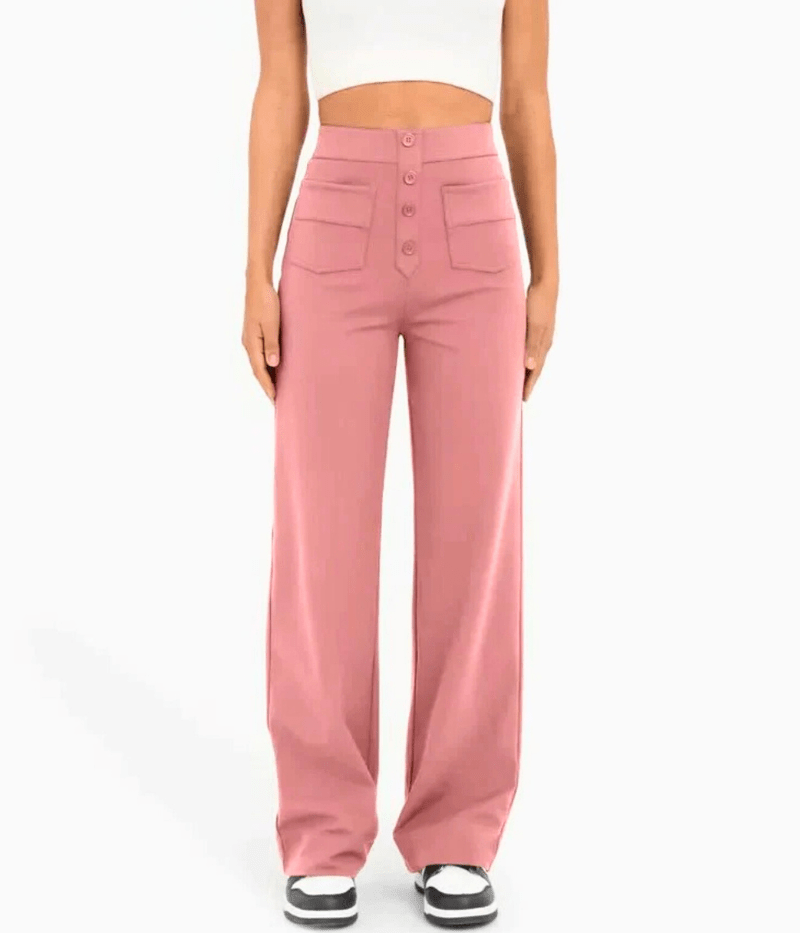 WW | Hoch Taillierte Damenhose Elastisch & Bequem Trendiges Design