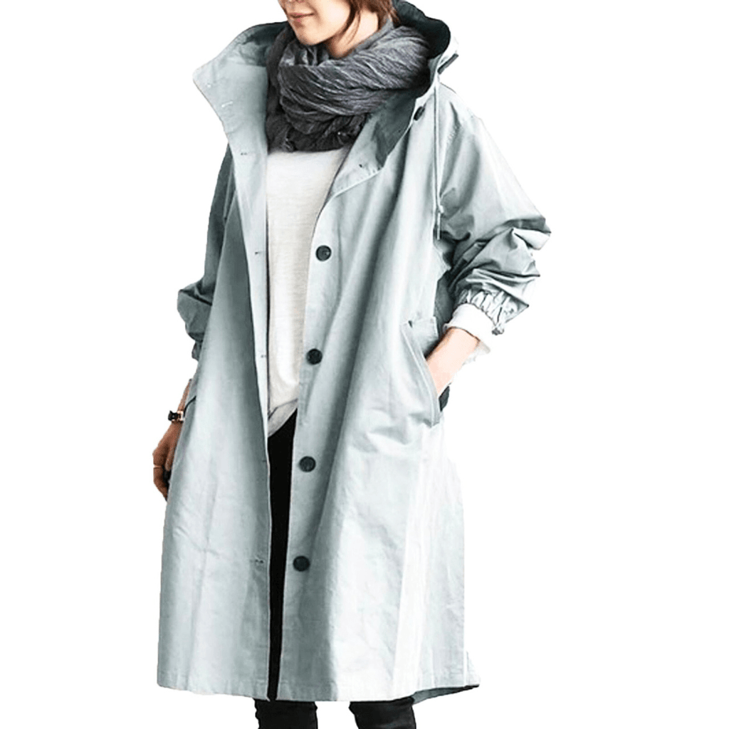 WW | Jacke Damen Lange Regenjacke Wasserdicht