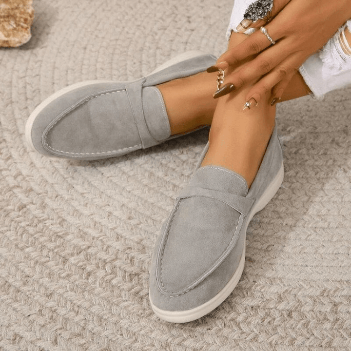 W&W Mode | Stilvolle Wildleder Loafers Damen Schuhe