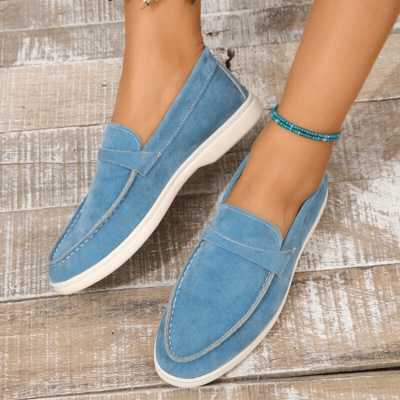 W&W Mode | Stilvolle Wildleder Loafers Damen Schuhe
