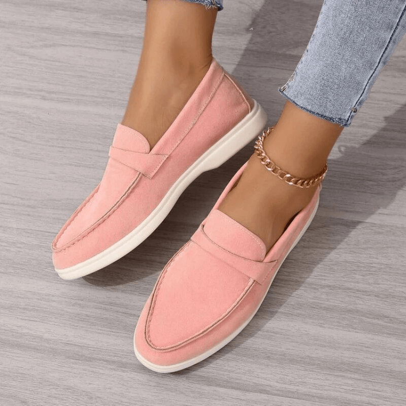 W&W Mode | Stilvolle Wildleder Loafers Damen Schuhe