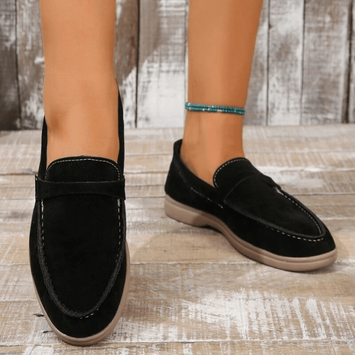 W&W Mode | Stilvolle Wildleder Loafers Damen Schuhe