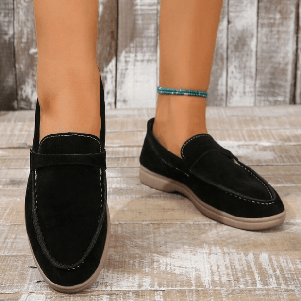 WW | Stilvolle Wildleder Loafers Damen Schuhe