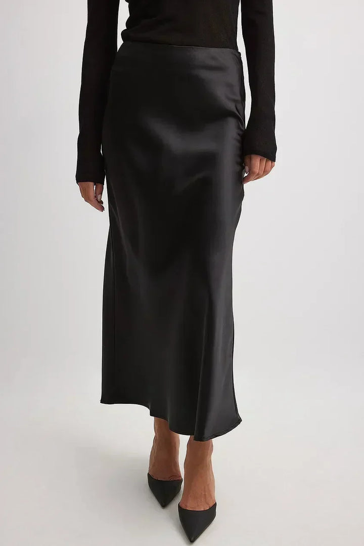 W&W Mode | Satinrock Mit Hoher Taille Anna