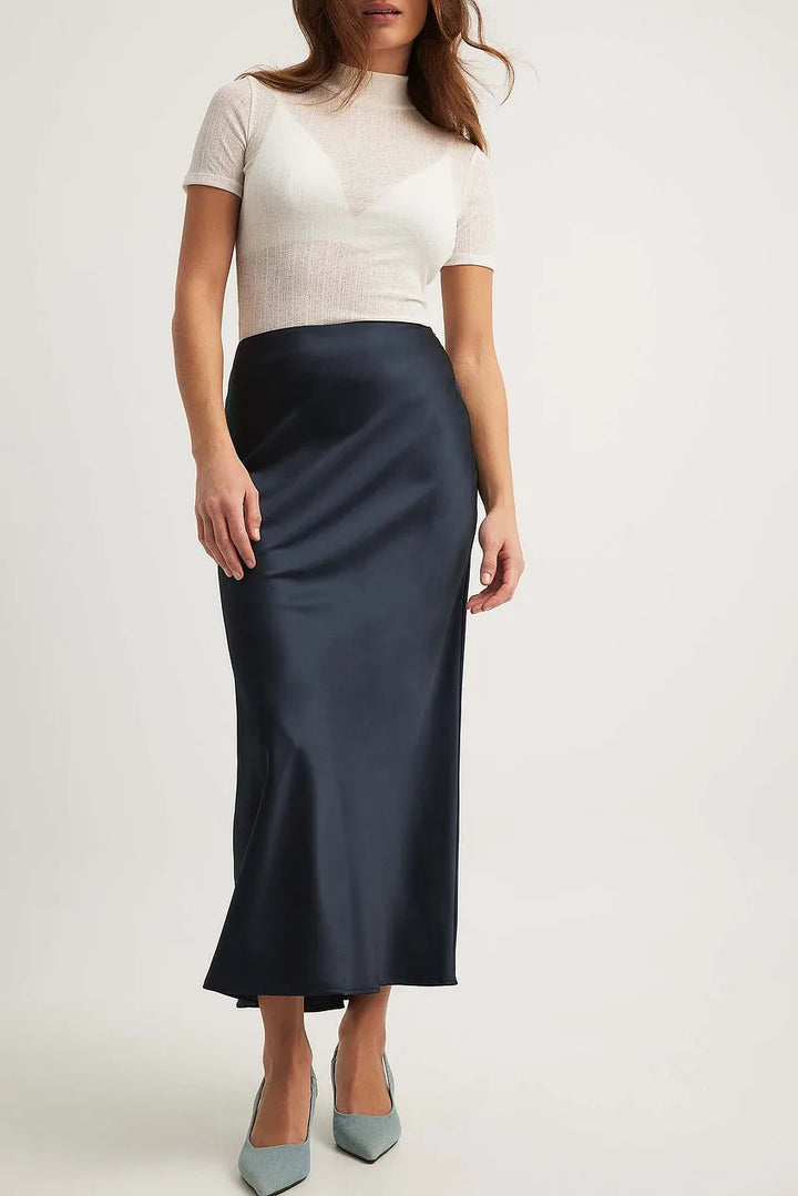 W&W Mode | Satinrock Mit Hoher Taille Anna