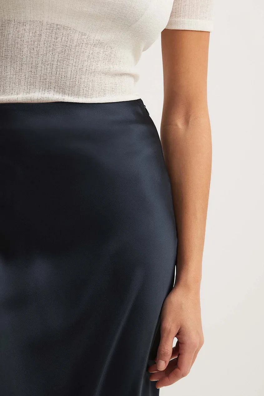 W&W Mode | Satinrock Mit Hoher Taille Anna