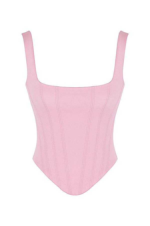WW | Fairy Pink Satin Longline Korsett