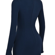WW | Strick Bodycon Taschen Detail Mini Kleid