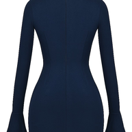 WW | Strick Bodycon Taschen Detail Mini Kleid