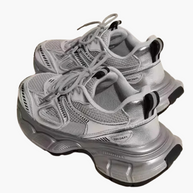 WW | Chunky Mesh Sneaker Damen Bequeme & Sportliche Schuhe Mit Trendiger Sohle, Grau