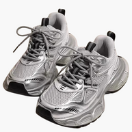 WW | Chunky Mesh Sneaker Damen Bequeme & Sportliche Schuhe Mit Trendiger Sohle, Grau