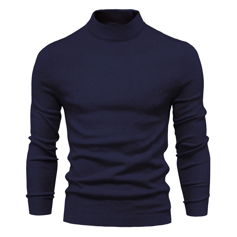 WW | Rollkragenpullover Herren Schwarz Strick Pullover