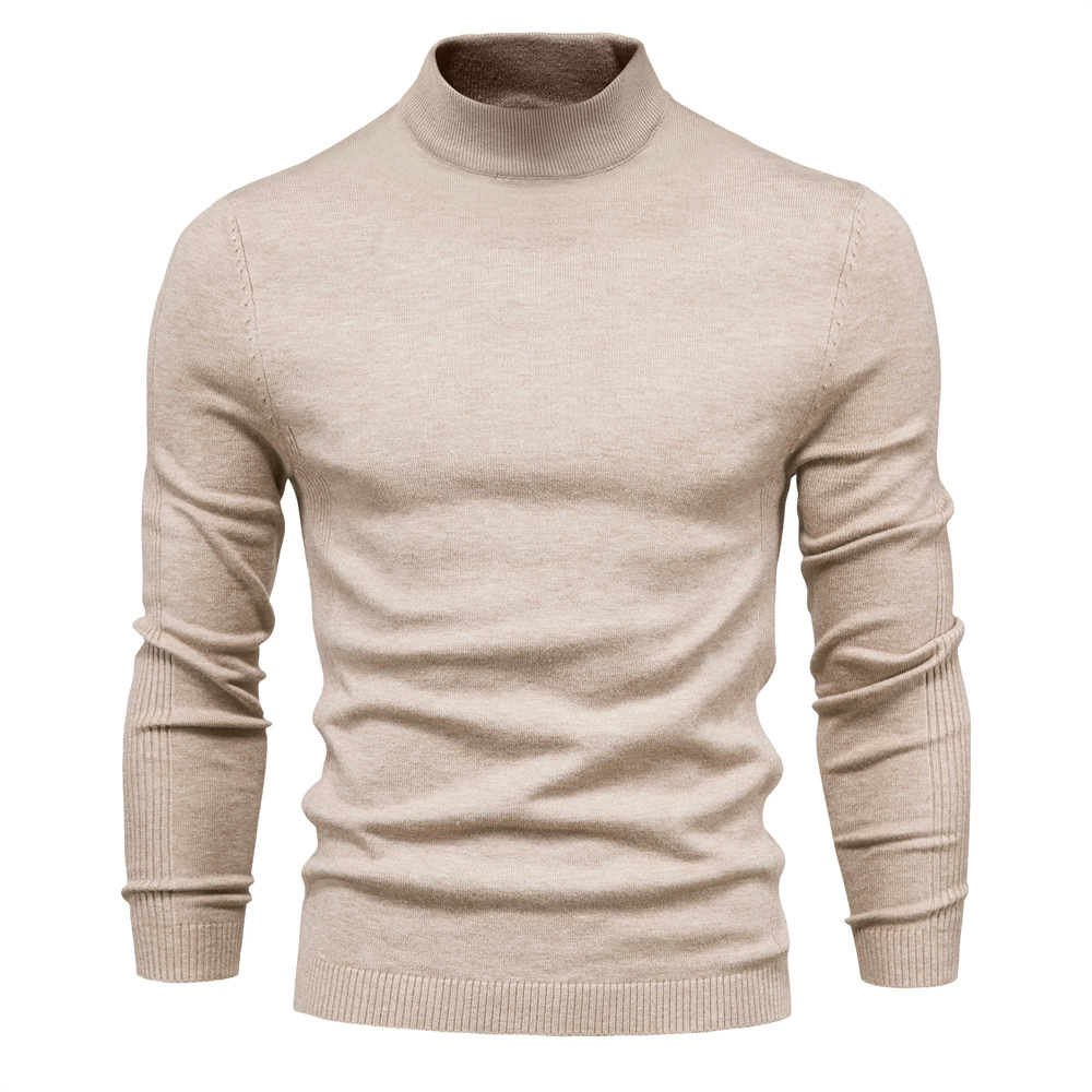 WW | Rollkragenpullover Herren Schwarz Strick Pullover