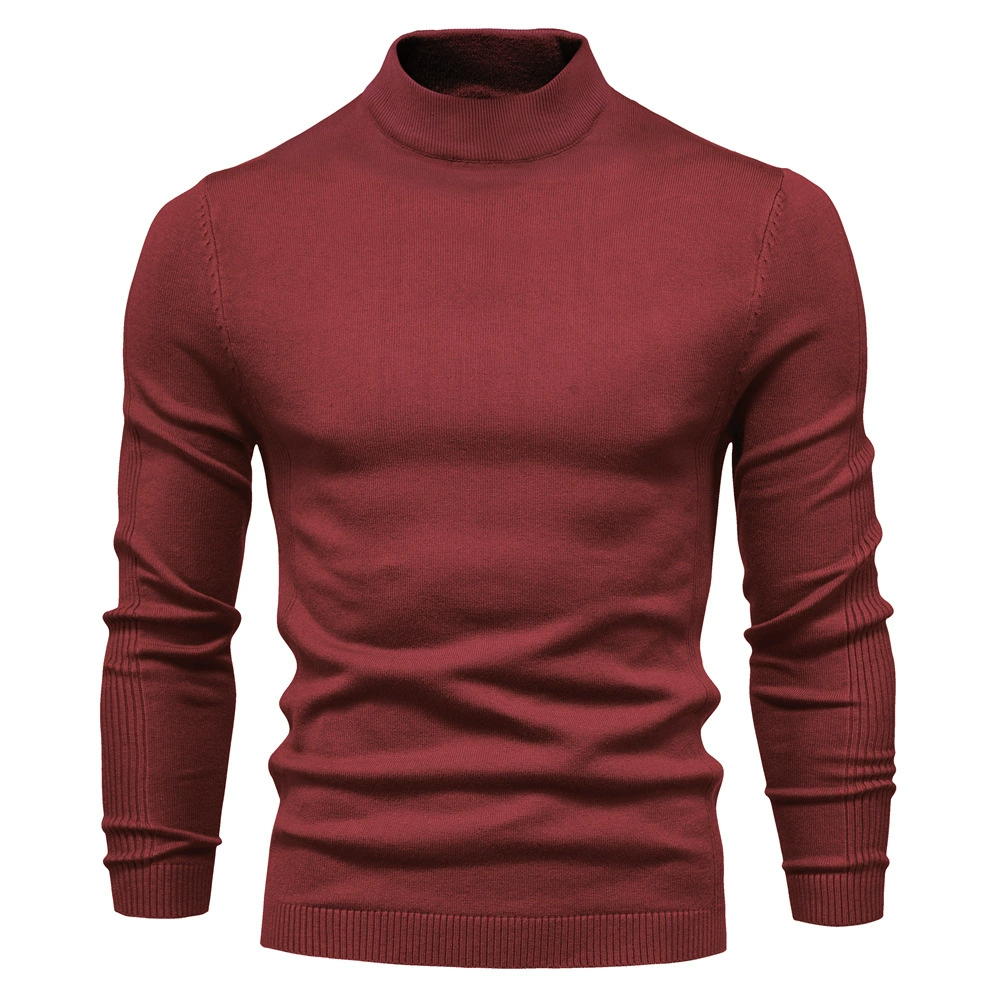 WW | Rollkragenpullover Herren Schwarz Strick Pullover