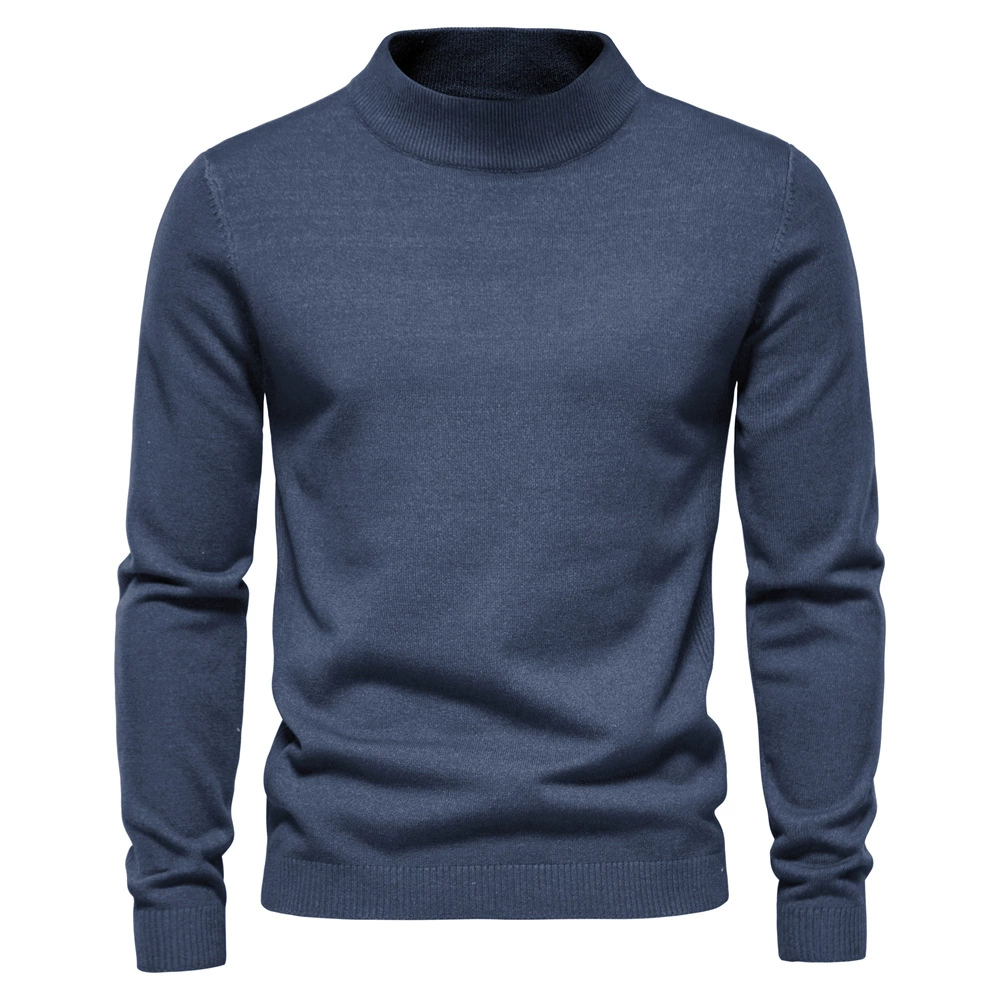 WW | Rollkragenpullover Herren Schwarz Strick Pullover