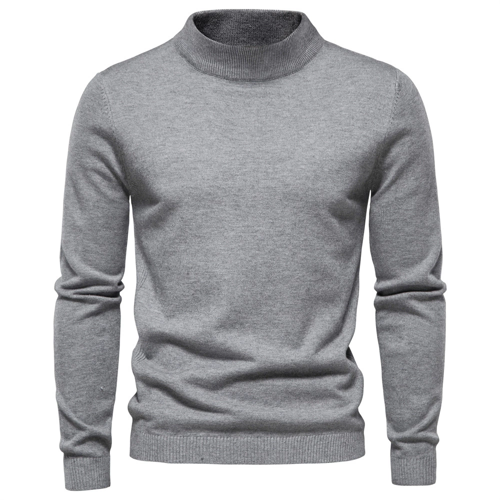 WW | Rollkragenpullover Herren Schwarz Strick Pullover