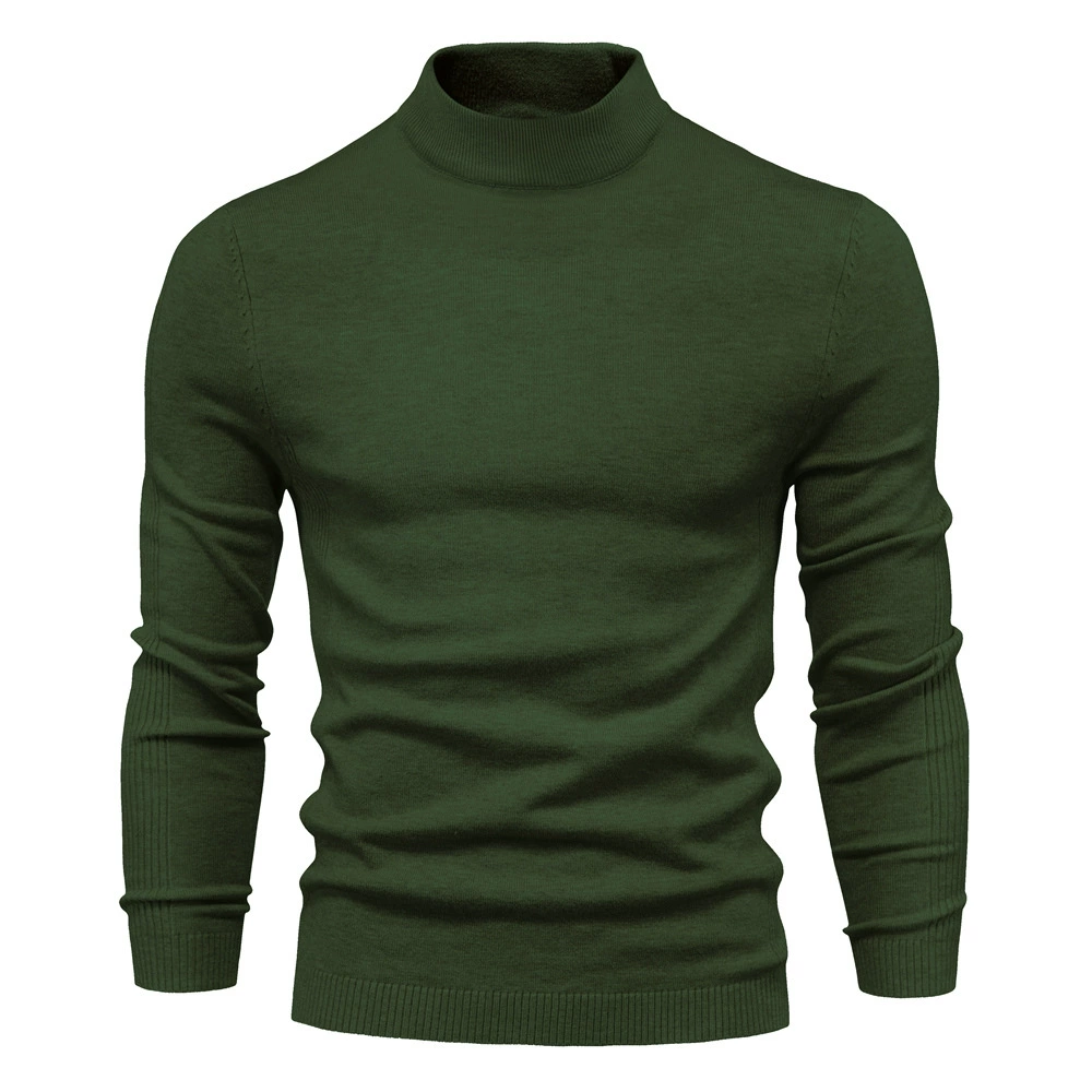 WW | Rollkragenpullover Herren Schwarz Strick Pullover
