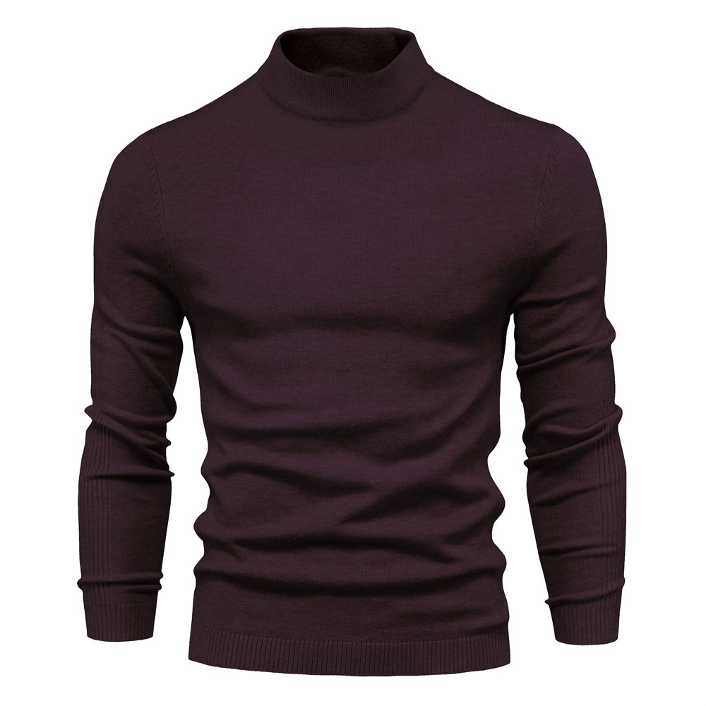 WW | Rollkragenpullover Herren Schwarz Strick Pullover