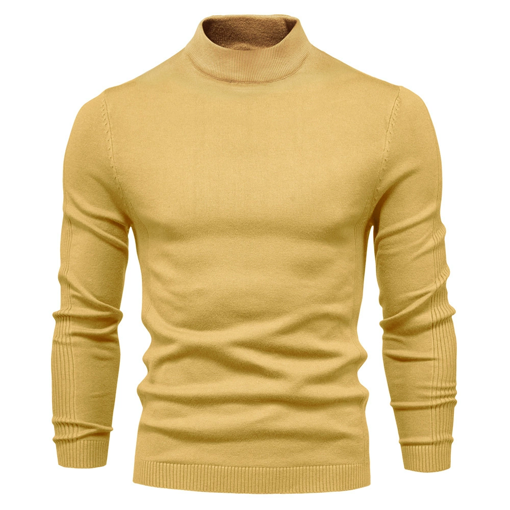 WW | Rollkragenpullover Herren Schwarz Strick Pullover