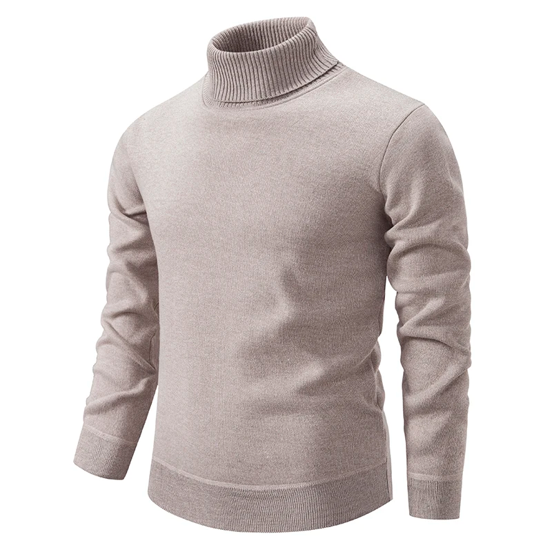WW | Rollkragenpullover Herren Schwarz Warm Pullover
