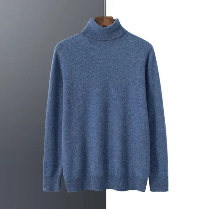 WW | Herren Rollkragenpullover Schwarz Warm Pullover