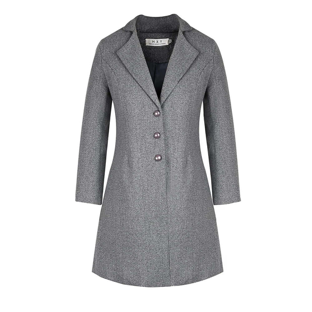 W&W Mode | Damen Schwarz Trenchcoat Übergangs Jacke