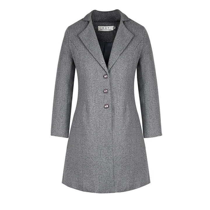 W&W Mode | Damen Schwarz Trenchcoat Übergangs Jacke
