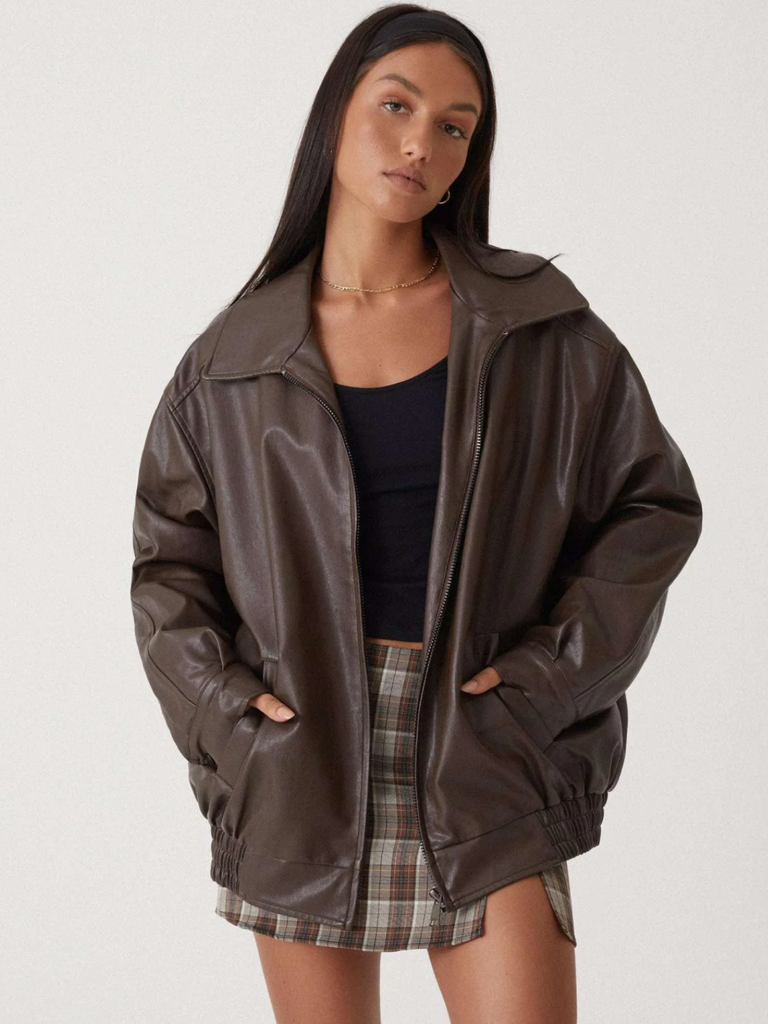 WW | Schwarze Jacke Damen Oversize