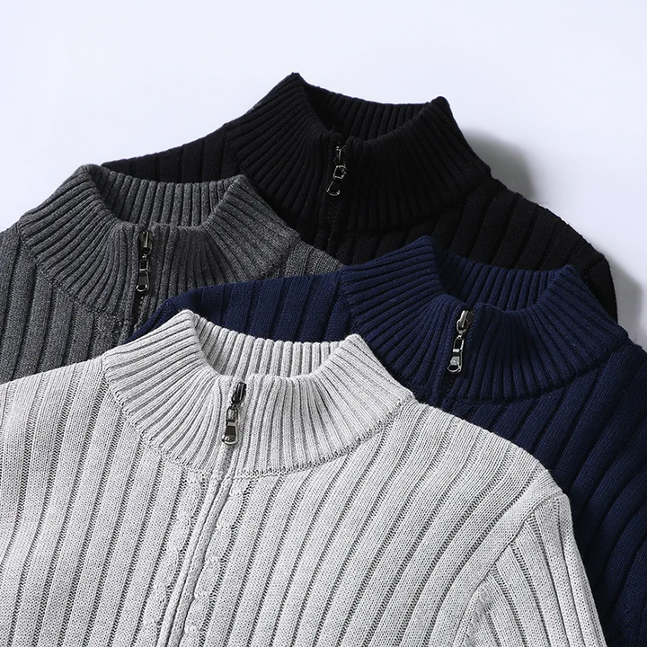W&W Mode | Merino Strickjacke Mit Reißverschluss