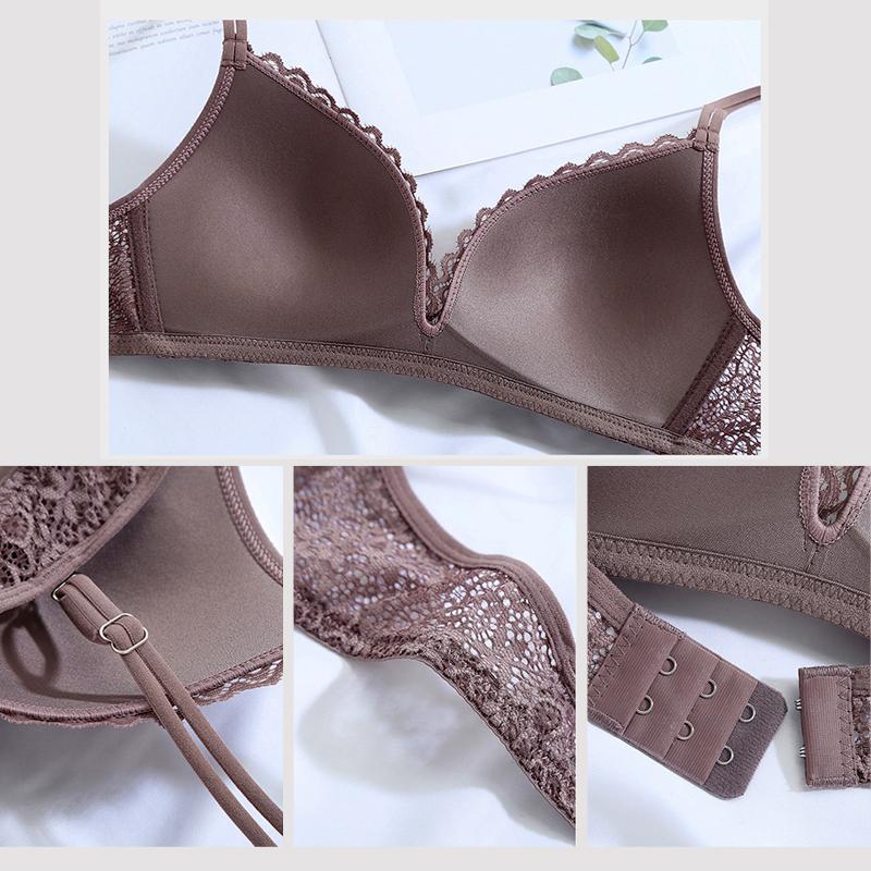 WW | Nahtloser Push up Spitzenblumen Bh Kabellose Verstellbare