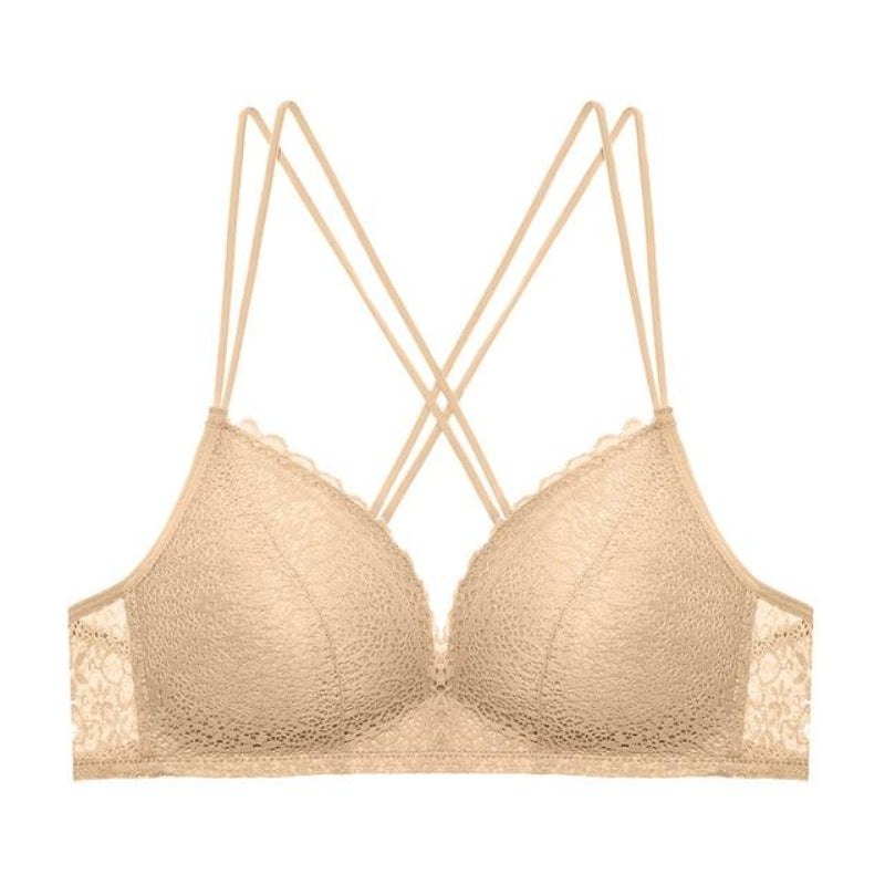 WW | Nahtloser Push up Spitzenblumen Bh Kabellose Verstellbare