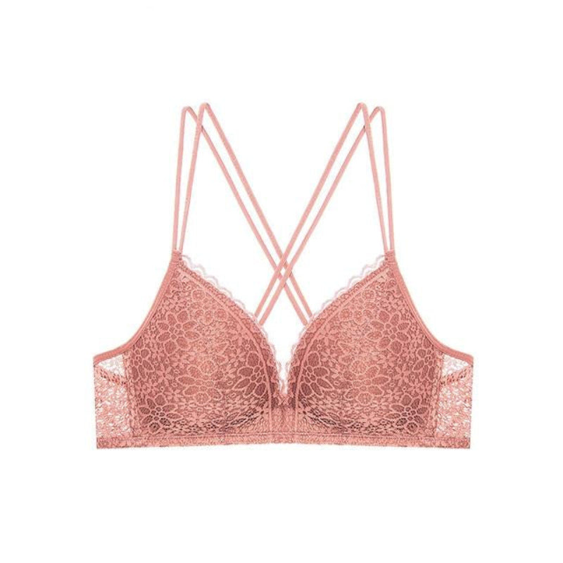 WW | Nahtloser Push up Spitzenblumen Bh Kabellose Verstellbare