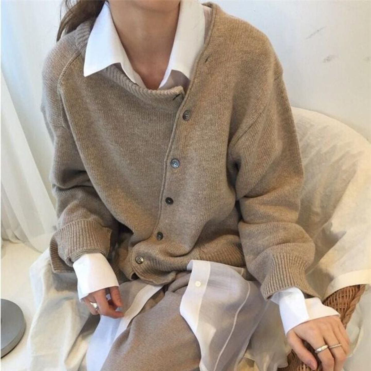 WW - Bequeme Jacke mit Knopfdetails