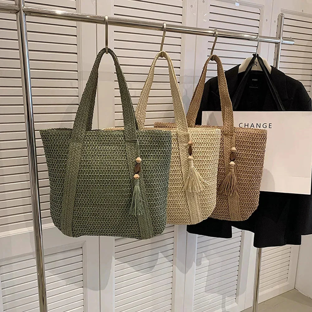WW | Sommertasche aus Stroh mit lässigem Design