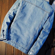 WW | Sherpa Knopf Fleece Männer Winter Denim Jacke