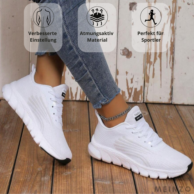 WW | Gestreifte Schnürschuhe - Weiche Sohlen