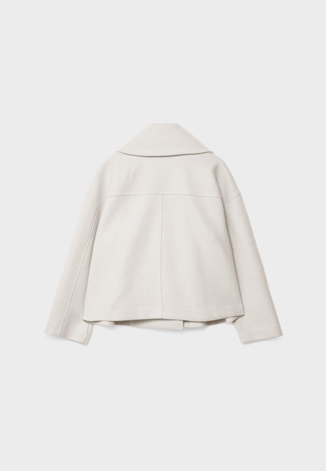 W&W Mode | Kurze Zweireihige Damenjacke Aus Wollmischung Mit Reverskragen