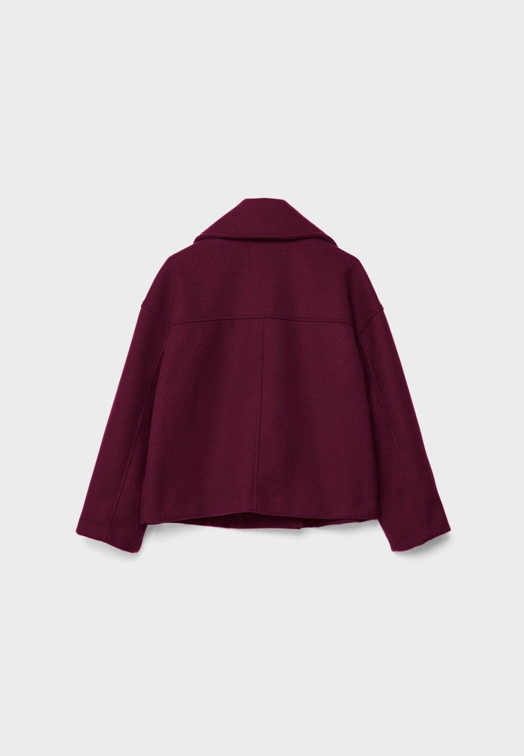 W&W Mode | Kurze Zweireihige Damenjacke Aus Wollmischung Mit Reverskragen