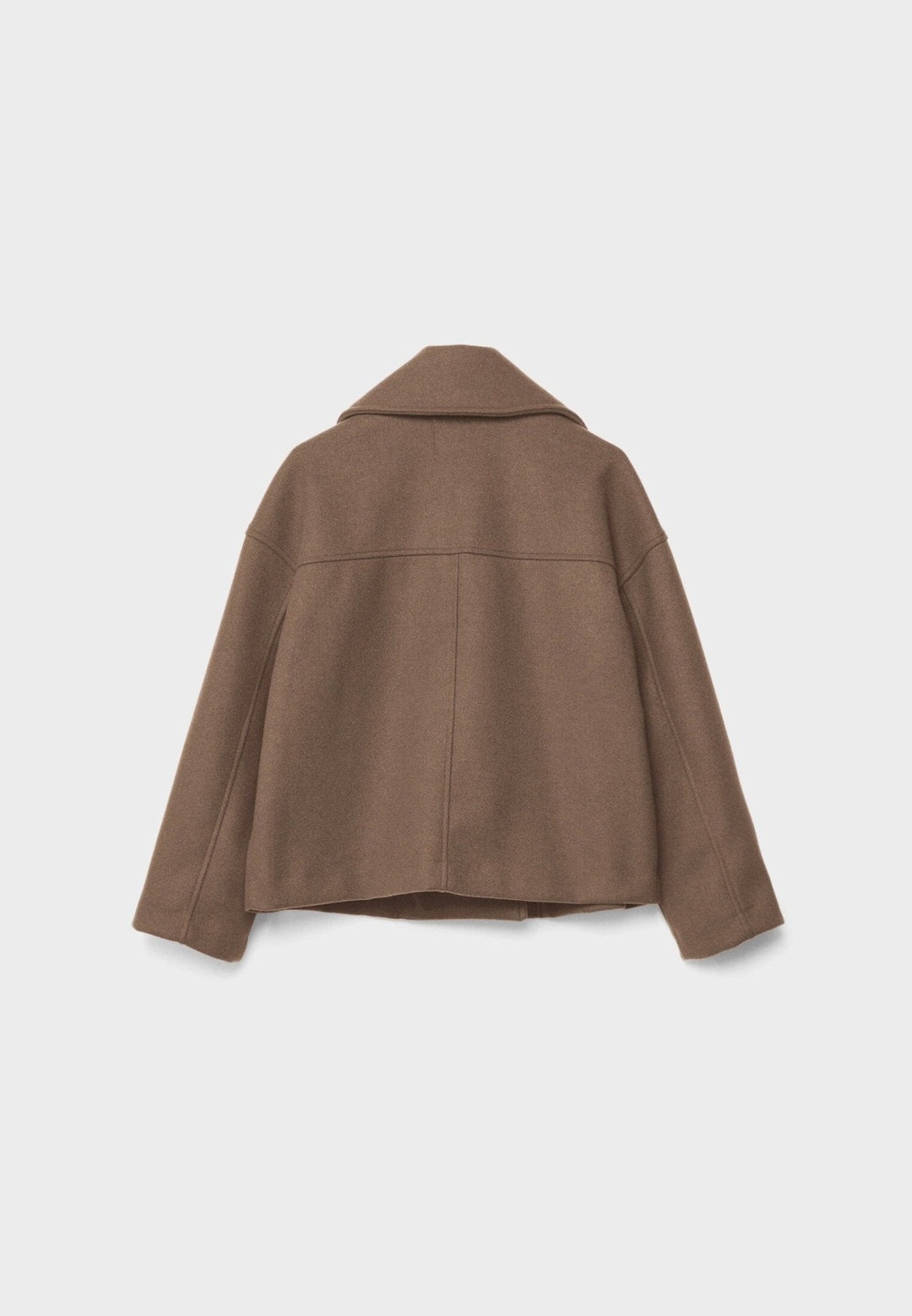 W&W Mode | Kurze Zweireihige Damenjacke Aus Wollmischung Mit Reverskragen