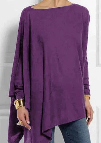 WW | Elegante Poncho Aus Kaschmirmix Mit Asymmetrischem Schnitt