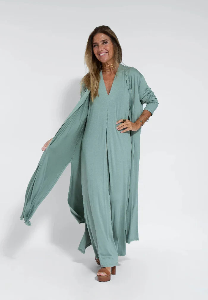 WW | Figurverschönerndes Kleid und Weste-Set