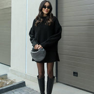 WW | teilige Strickset - Damenpullover und Rock mit lässiger Passform
