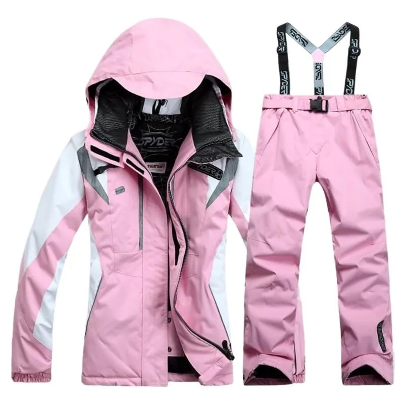 WW | Winddichter 2 Teiliger Skianzug mit Kapuze Warmer Jacke und Passender Hose