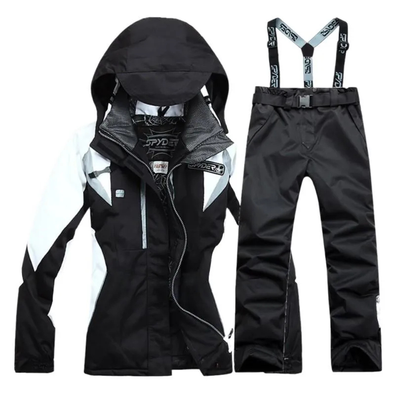 WW | Winddichter 2 Teiliger Skianzug mit Kapuze Warmer Jacke und Passender Hose