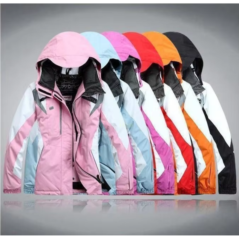 WW | Winddichter 2 Teiliger Skianzug mit Kapuze Warmer Jacke und Passender Hose